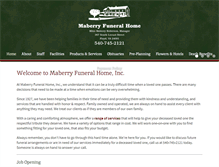 Tablet Screenshot of mayberryfuneralhome.com